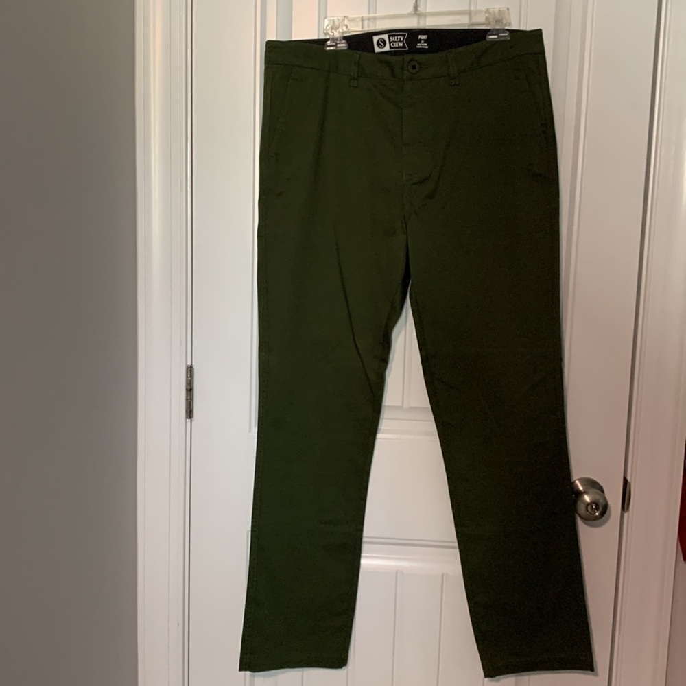Salty Crew OD green pants - Picture 2 of 4